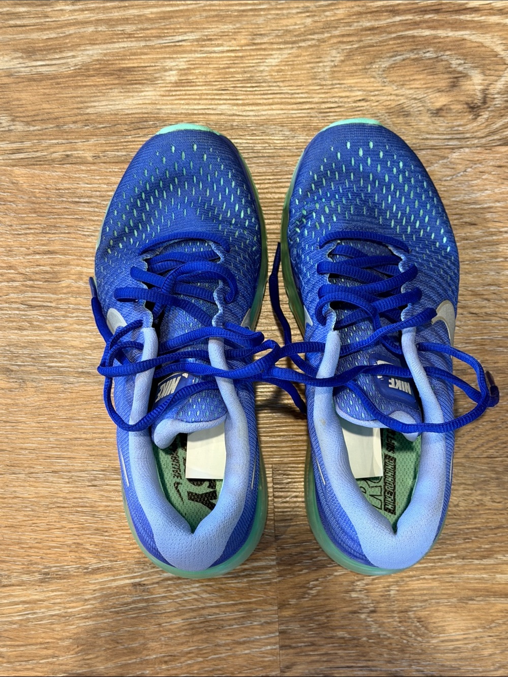 Nike youth purple and Mint Athletic Air Max Running Shoes